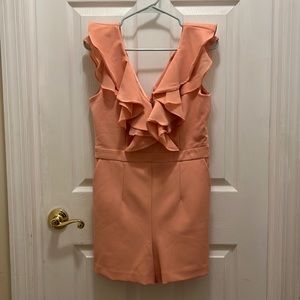 Coral peach romper